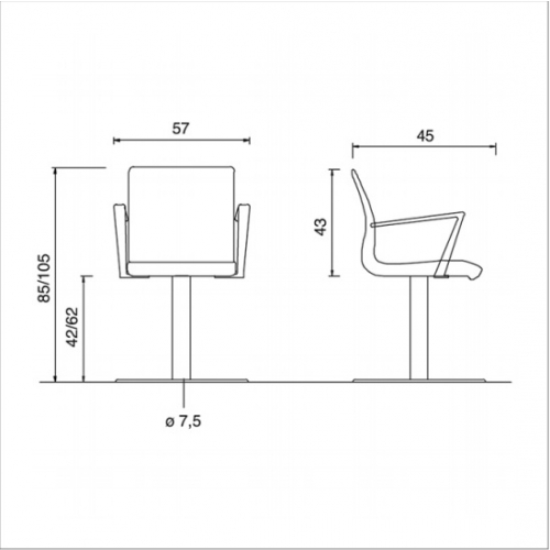 Кресло парикмахерское "Aluotis Roto"