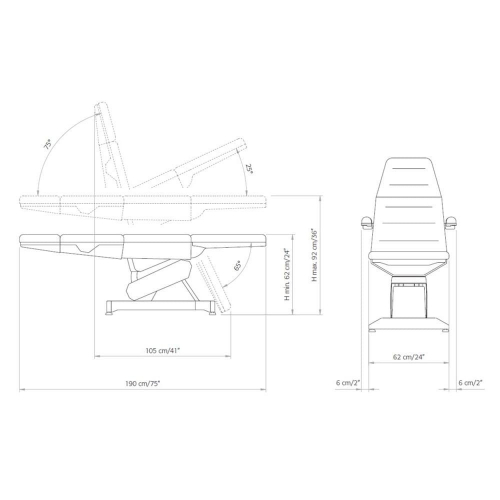 Массажная кушетка "Lemi Syncro Bi-Zak"