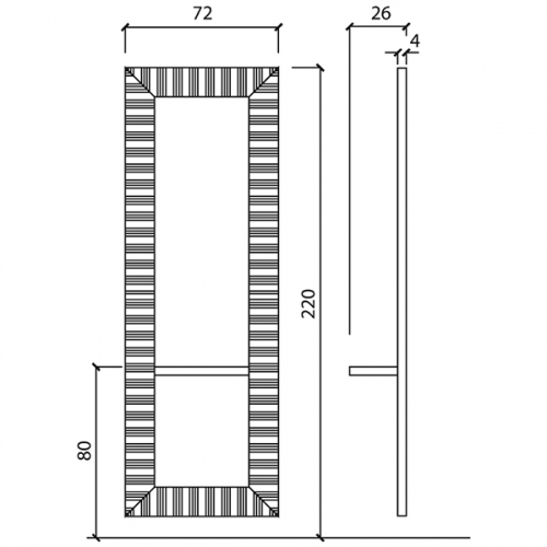 Зеркало парикмахерское "Mirus"