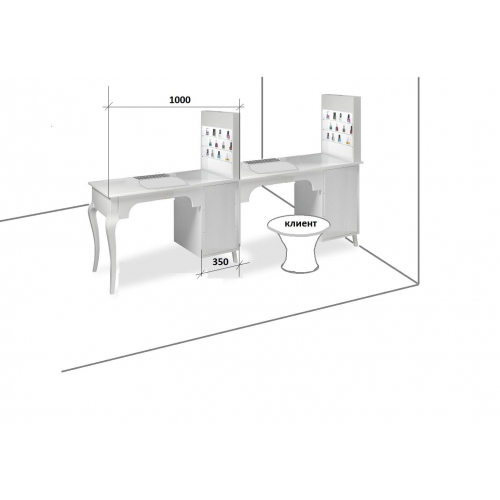 Двойной маникюрный стол "505"