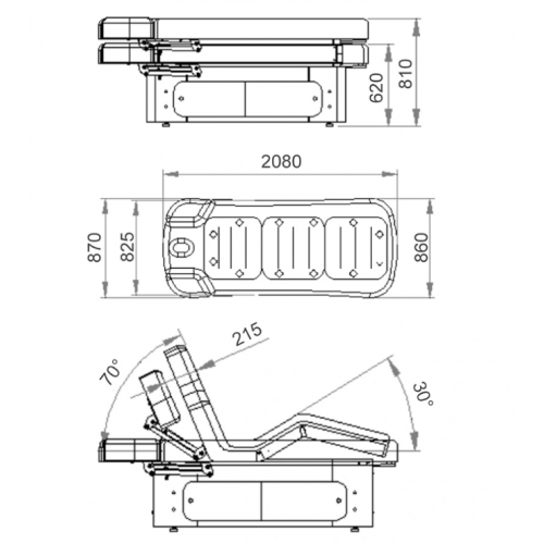 СПА-кушетка "HZ-3381A-1" 4 мотора